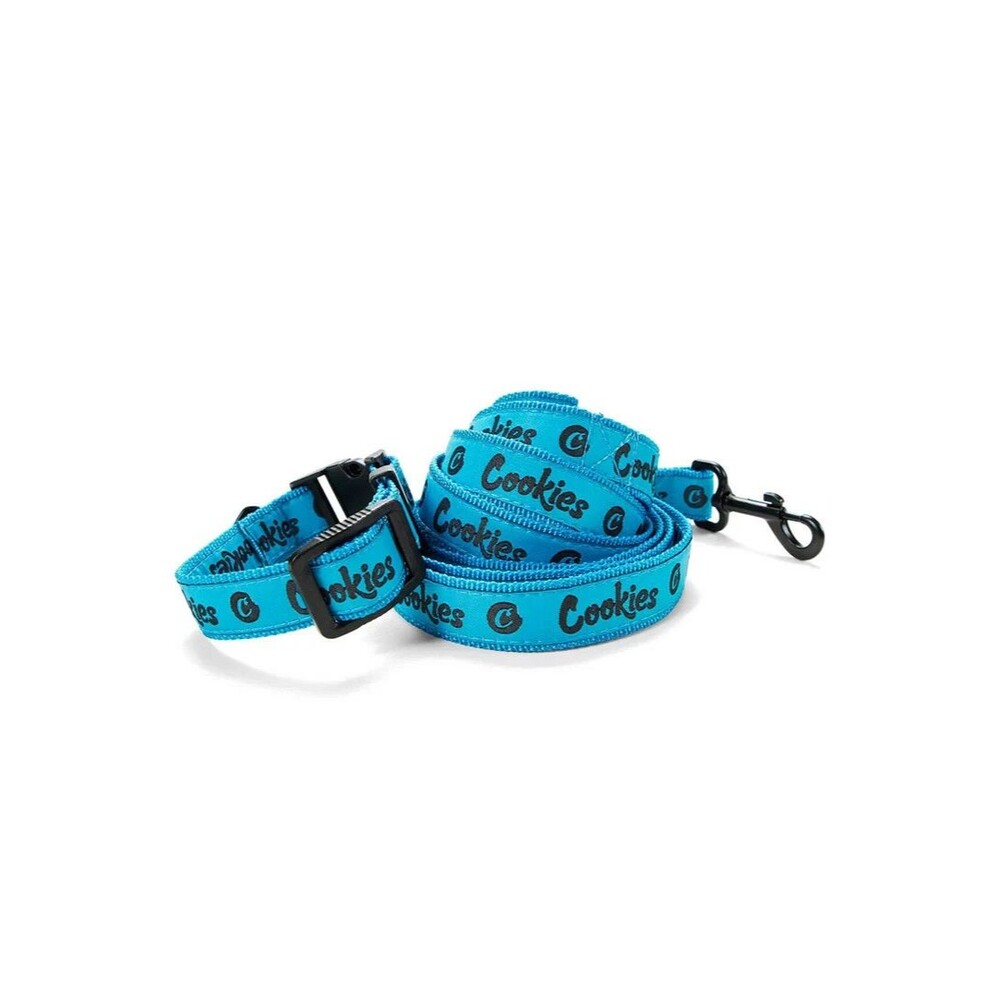 Cookies Original Logo Dog Leash & Collar Blue- Small